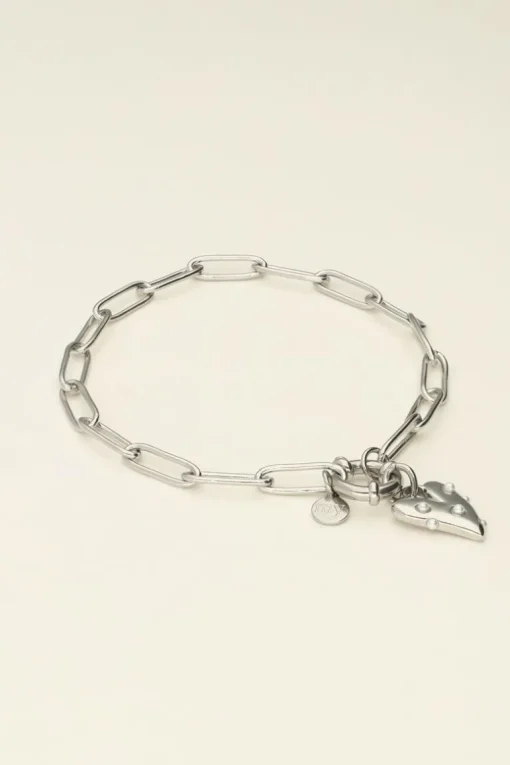 Armband Met Groot Hart En Parels