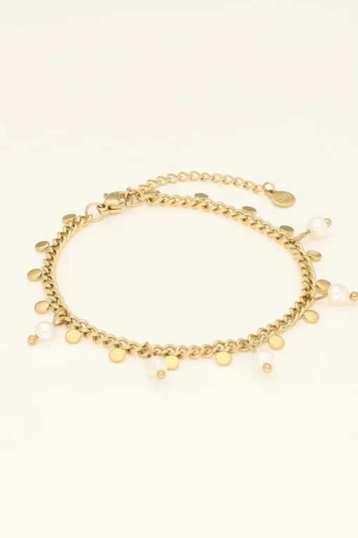 Armband Met Kleine Munten En Parels