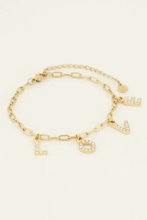 Armband Met Love Letters & Strass