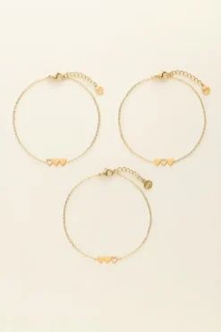 Armbanden Set Drie Hartjes
