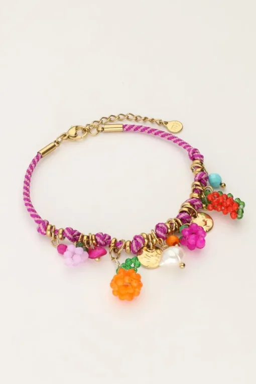 Art Paarse Touw Armband Tutti Frutti