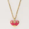 Art Schakelketting Met Roze Vintage Hart