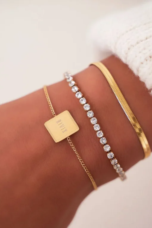 Atelier Armband Met Vierkante Bedel
