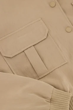 Beige Bomberjas Cargo