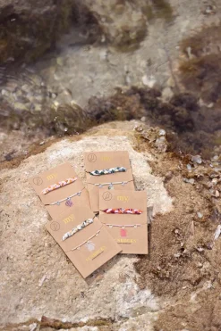 Beige Gevlochten Enkelband Set