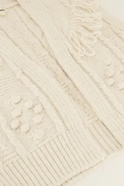 Beige Gilet Met Franjes