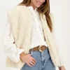 Beige Gilet Teddy