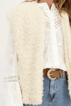 Beige Gilet Teddy