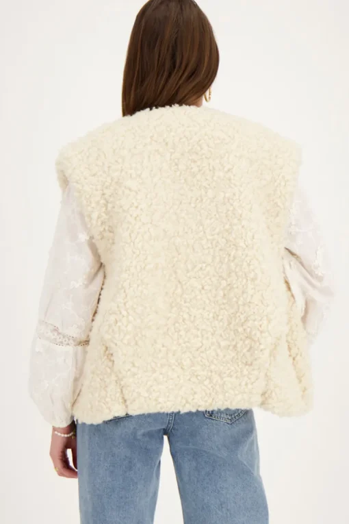 Beige Gilet Teddy