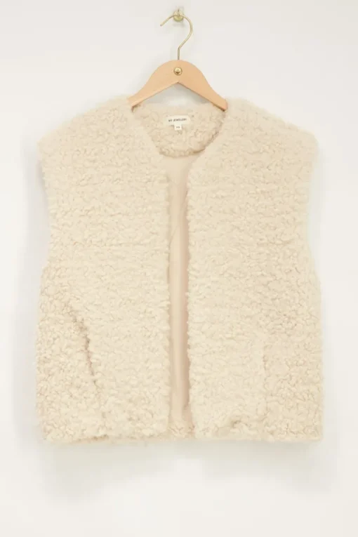 Beige Gilet Teddy