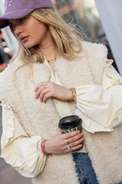 Beige Gilet Teddy