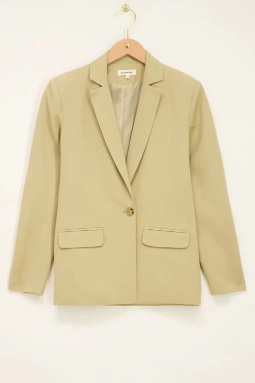 Beige Oversized Blazer