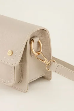 Beige Tas Met Twee Vakken