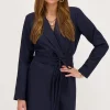 Blauwe Blazer Jurk Met Koord
