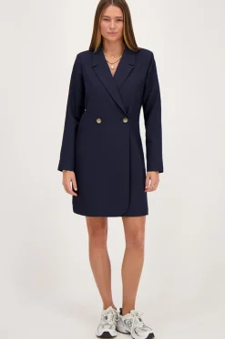 Blauwe Blazer Jurk Met Koord