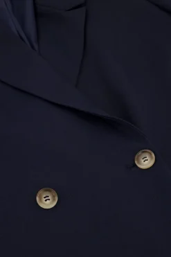 Blauwe Blazer Jurk Met Koord