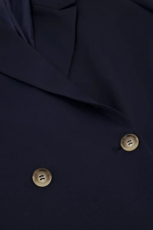 Blauwe Blazer Jurk Met Koord