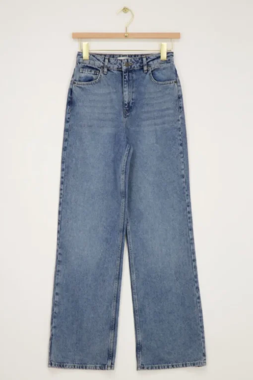 Blauwe Classic Wide Leg Jeans