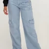 Blauwe Denim Cargo Jeans