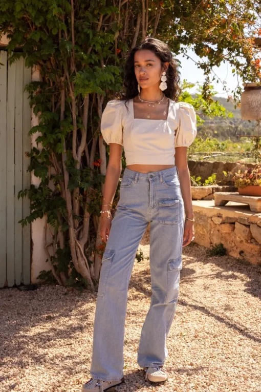Blauwe Denim Cargo Jeans