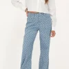 Blauwe Denim Jeans Met Pailletten
