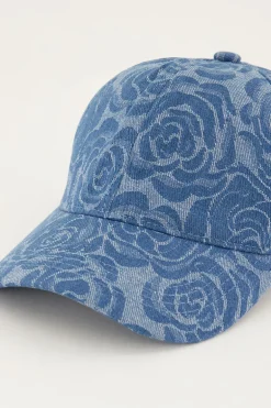 Blauwe Denim Pet Met Rozen
