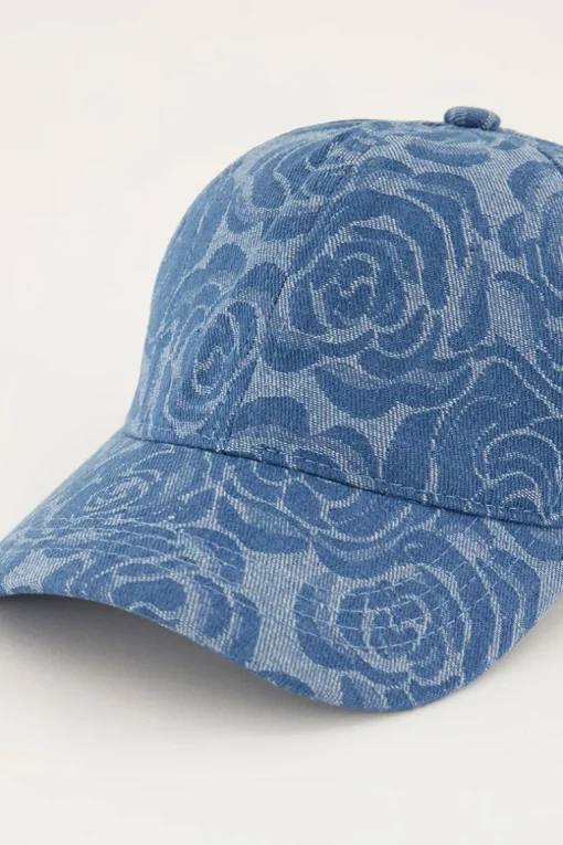 Blauwe Denim Pet Met Rozen