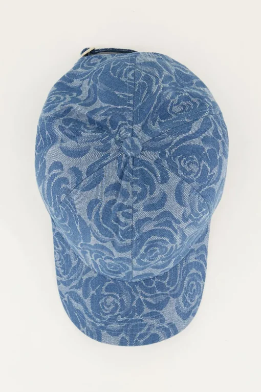 Blauwe Denim Pet Met Rozen