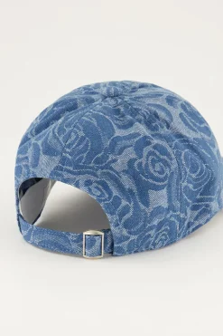 Blauwe Denim Pet Met Rozen