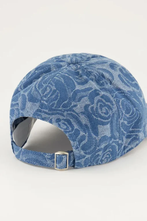 Blauwe Denim Pet Met Rozen