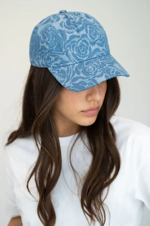Blauwe Denim Pet Met Rozen