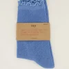 Blauwe Sokken Met Lurex En Ruffle