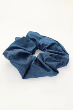Blauwe Spijker Scrunchie