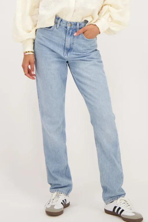 Blauwe Straight Leg Jeans