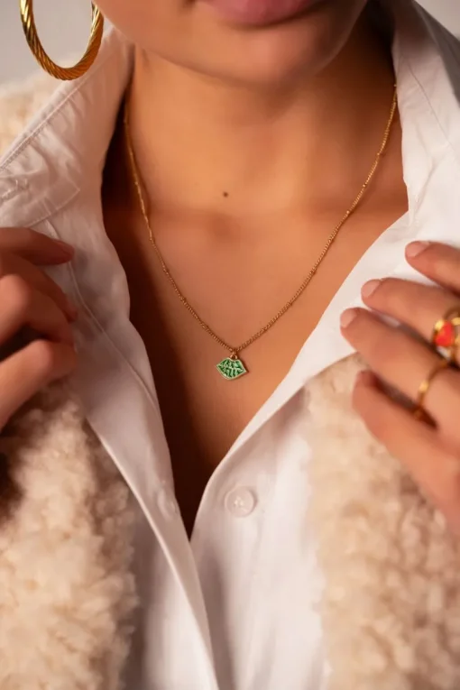 Candy Ketting Met Groene Très Belle Bedel