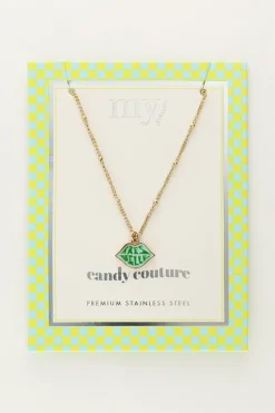 Candy Ketting Met Groene Très Belle Bedel