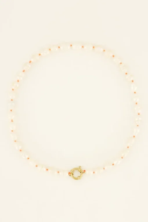 Casa Fiore Parel Ketting Oranje