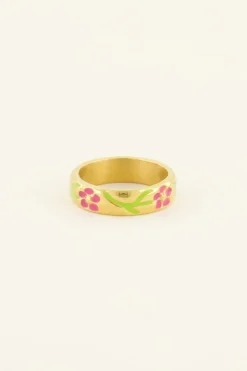 Casa Fiore Ring Met Roze Bloemen