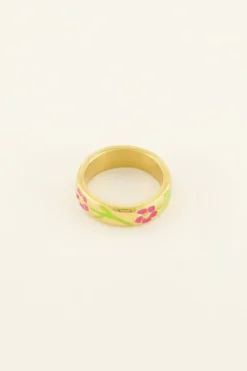 Casa Fiore Ring Met Roze Bloemen
