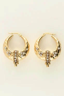 Chuncky Oorringen Met Strass Kralen