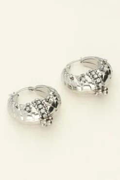 Chuncky Oorringen Met Strass Kralen