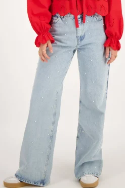 Denim Spijkerbroek Met Parels