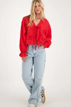 Denim Spijkerbroek Met Parels