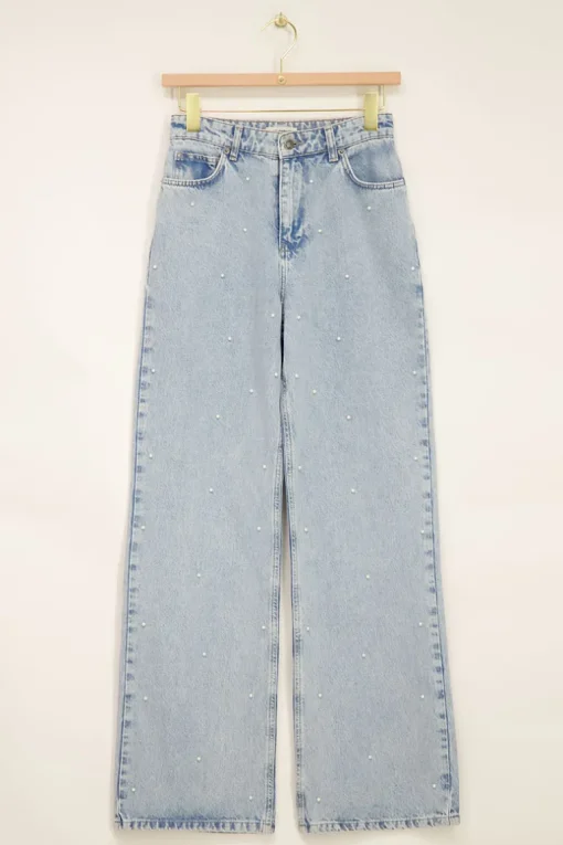 Denim Spijkerbroek Met Parels