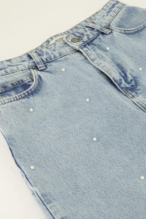 Denim Spijkerbroek Met Parels