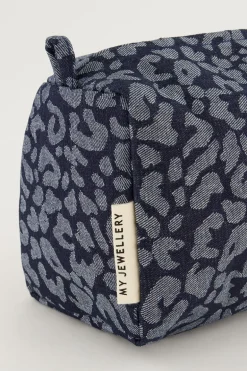 Denim Toilettas Set Met Animal Print
