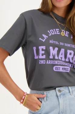 Donkergrijs T-shirt Le Marais