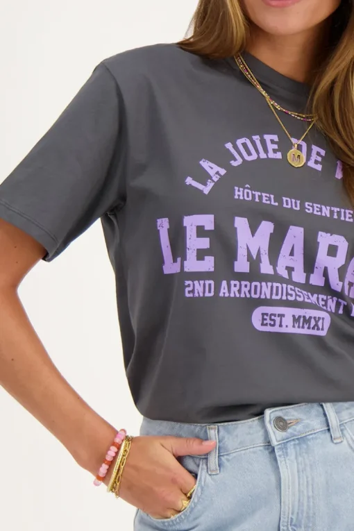 Donkergrijs T-shirt Le Marais