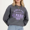 Donkergrijze Sweater La Joie De Vivre