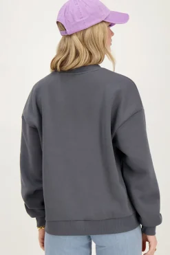 Donkergrijze Sweater La Joie De Vivre